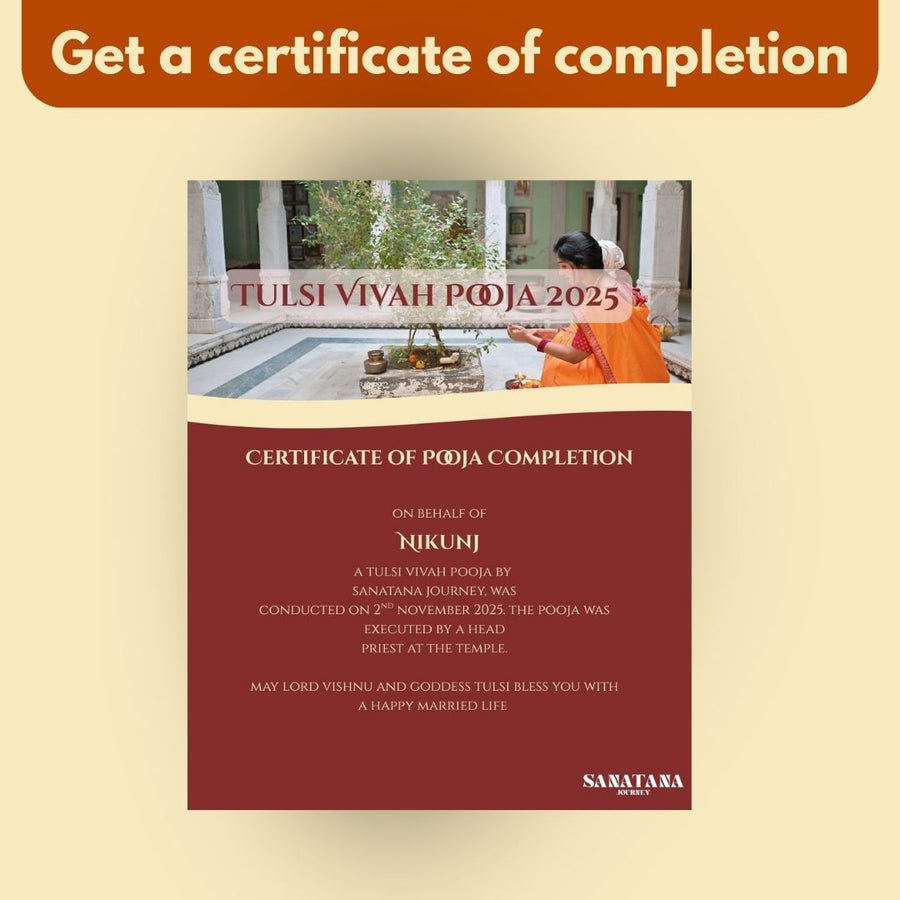 Tulsi Vivah Sankalpa certificate