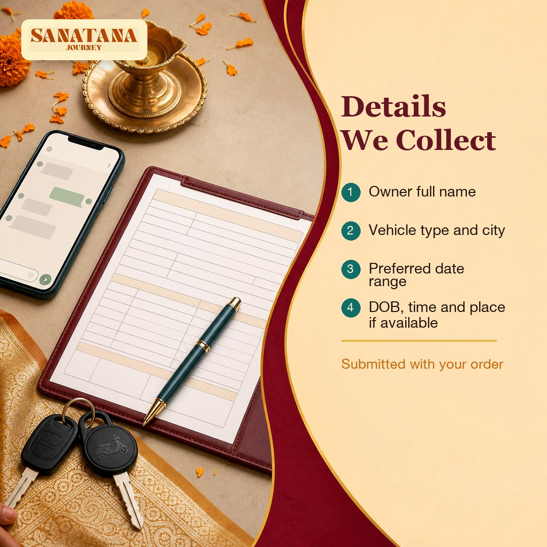 Details collected for vehicle purchase muhurat consultation